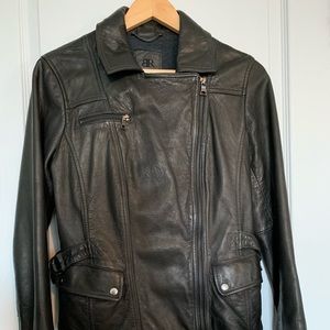Banana Republic Monogram Leather Jacket Size: M